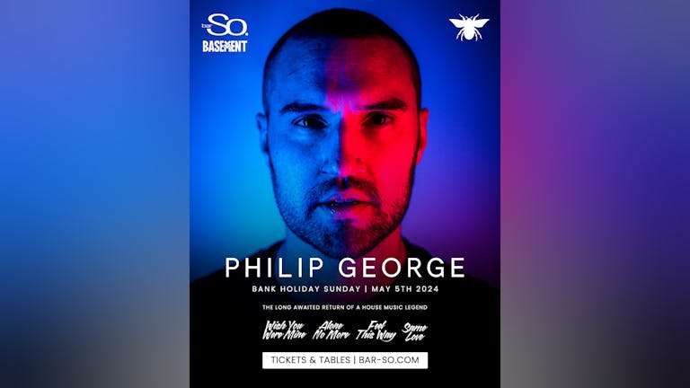 Hardy Caprio + Phillip George Live! Sunday 5th May || Bank Holiday Special at BAR SO Bournemouth