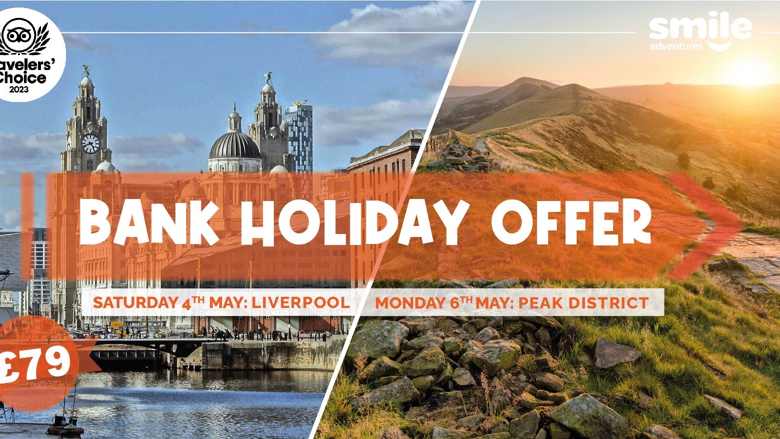 BANK HOLIDAY OFFER – Liverpool Day Trip 04.05.24 / Peak District Tour 06.05.24