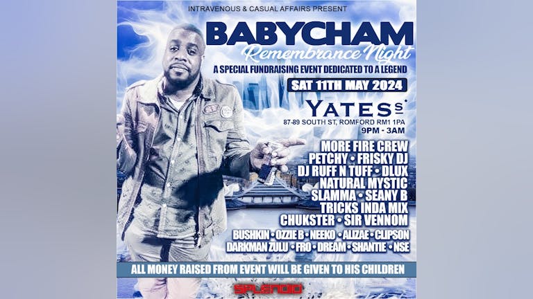 Babycham remembrance night - money from event to go to his children 