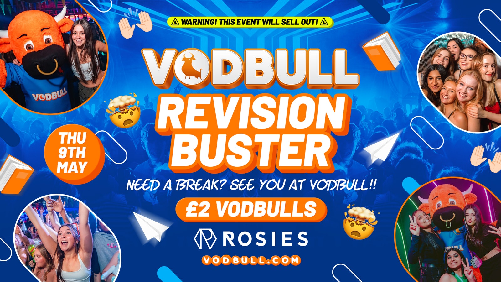 🧡 VODBULL at ROSIES!! [TONIGHT] 👩‍💻REVISION BUSTER!!👩‍💻09/05 🧡