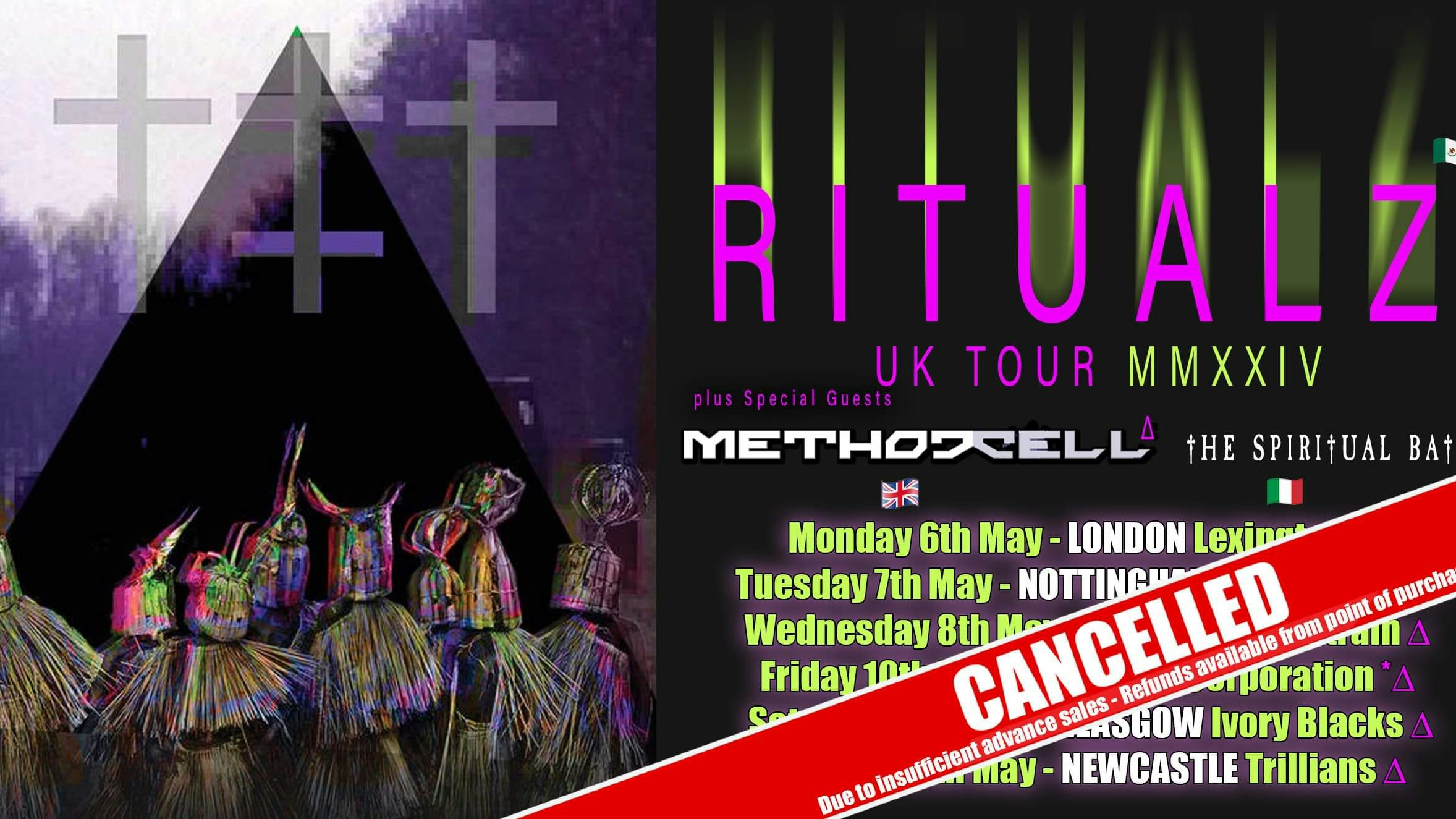 CANCELLED – Ritualz UK Tour +  Method Cell