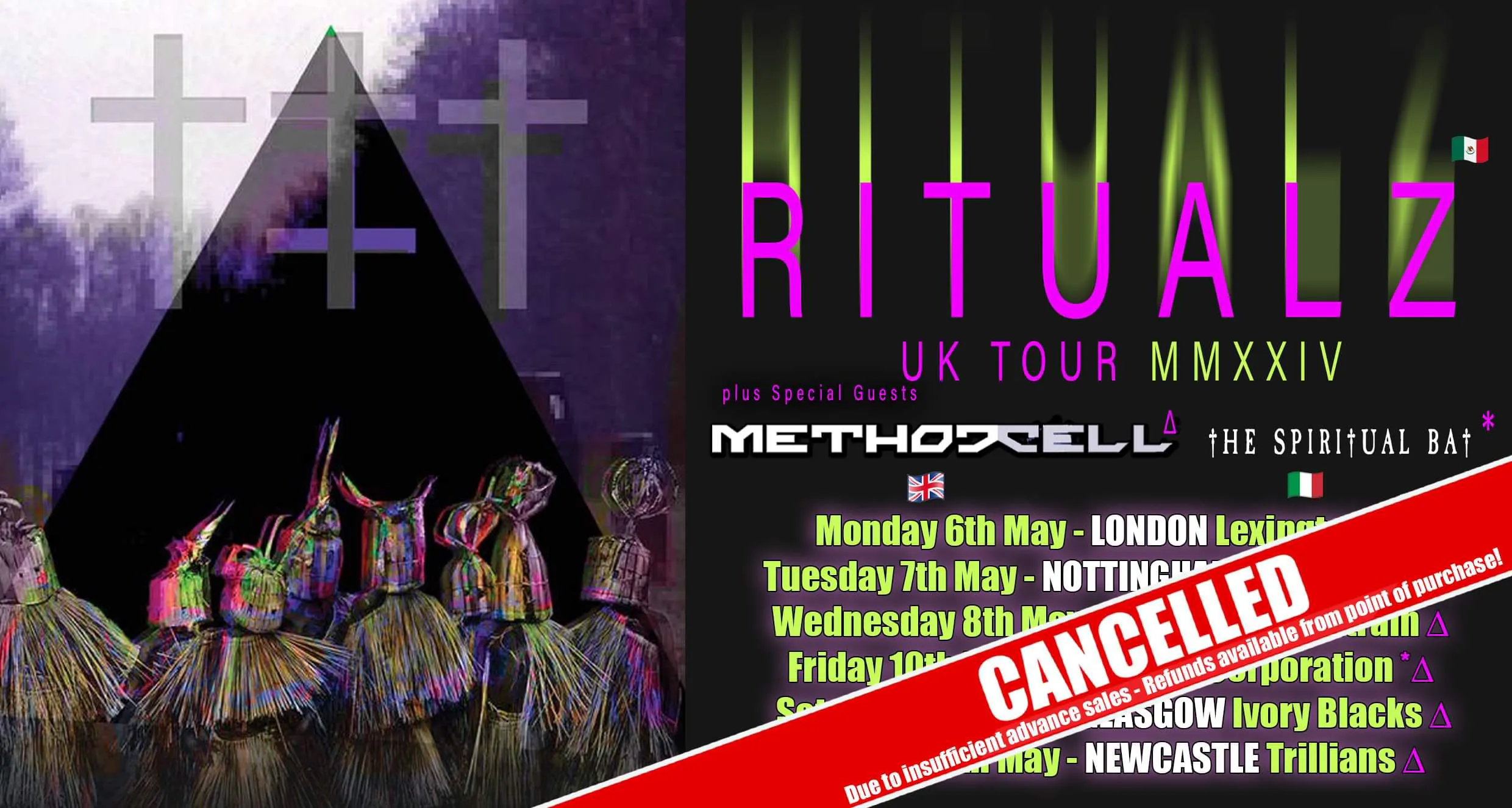 CANCELLED - RITUALZ + METHOD CELL at Trillians Rock Bar, Newcastle upon ...