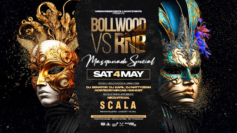 90% SOLD OUT BOLLYWOOD VS RNB MASQUERADE SPECIAL