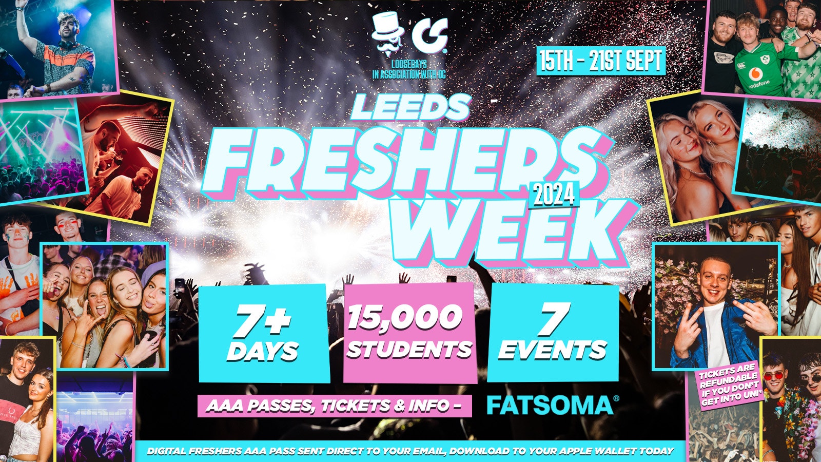 THE LOOSEDAYS LEEDS FRESHERS WEEK 🪩💞 7+ EVENTS OVER 7+ DAYS // INCLUDES TROPILOCO @ SPACE & DVOTION @ THE WAREHOUSE + MORE! LEEDS BECKETT FRESHERS 2024
