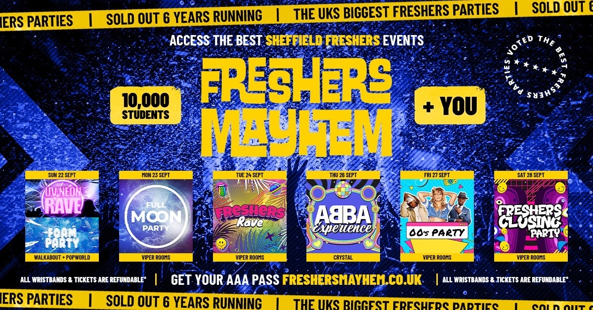 Freshers Mayhem | All 5 Events | Access All Areas