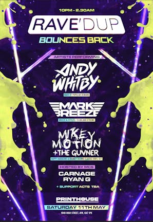 Rave'DUP Presents Andy Whitby and Mark Breeze
