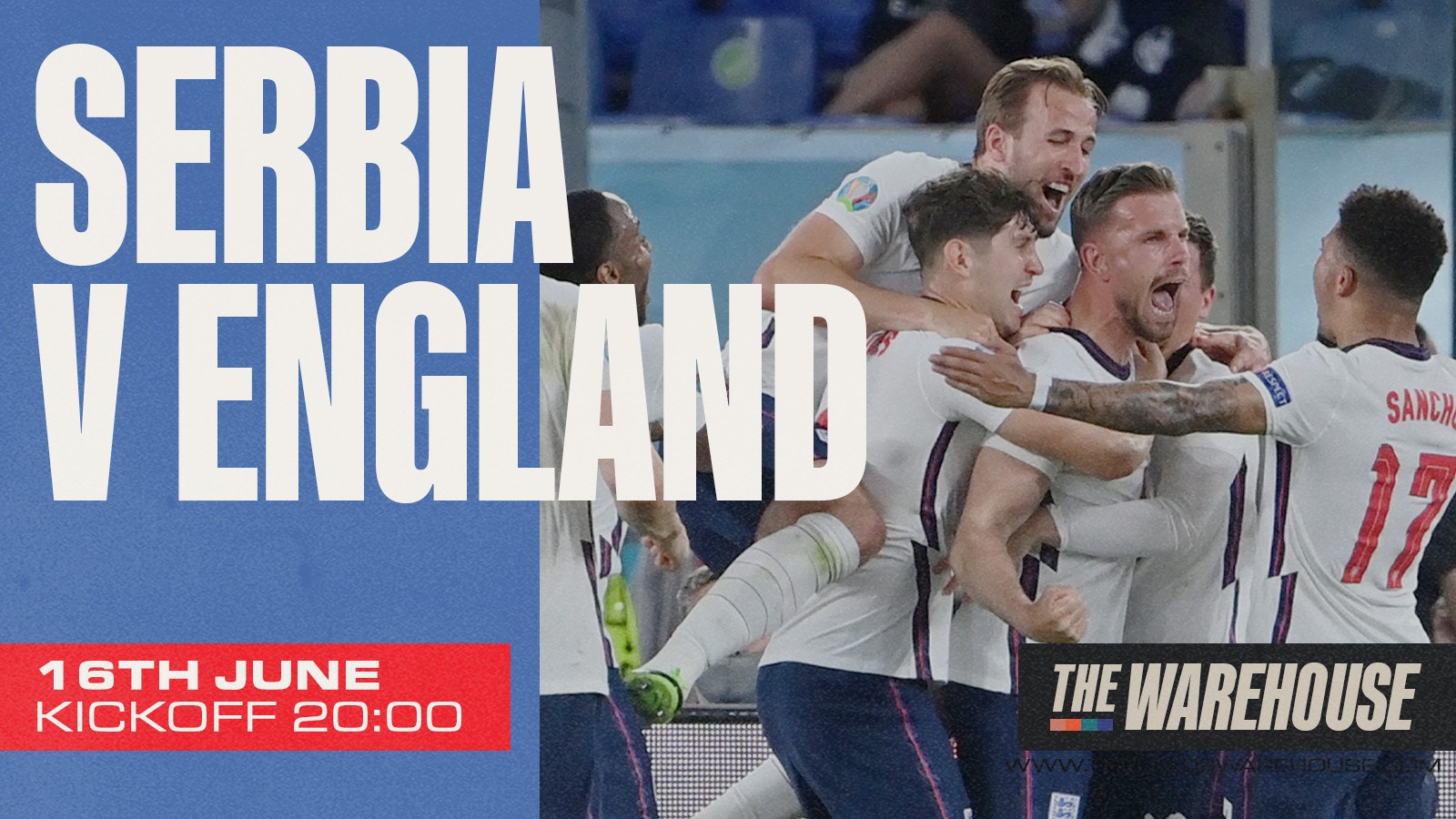 Euros: England vs Serbia – Free Entry