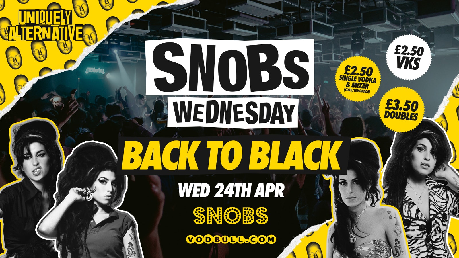 🎶 Snobs Wednesday [TOMORROW] BACK TO BLACK special! 🎶 24/04