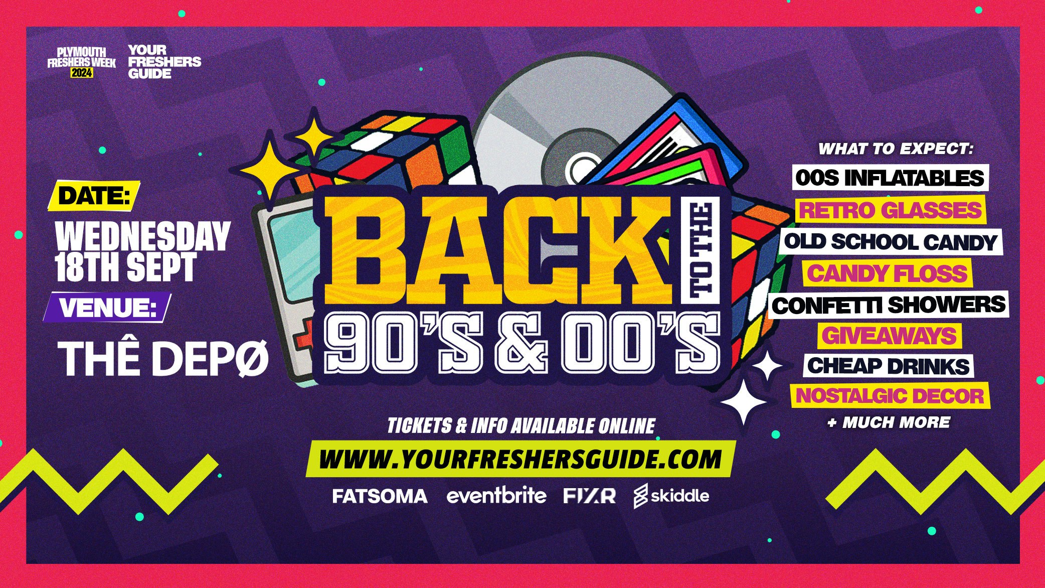 Back to the 90s & 00s | Plymouth Freshers 2024