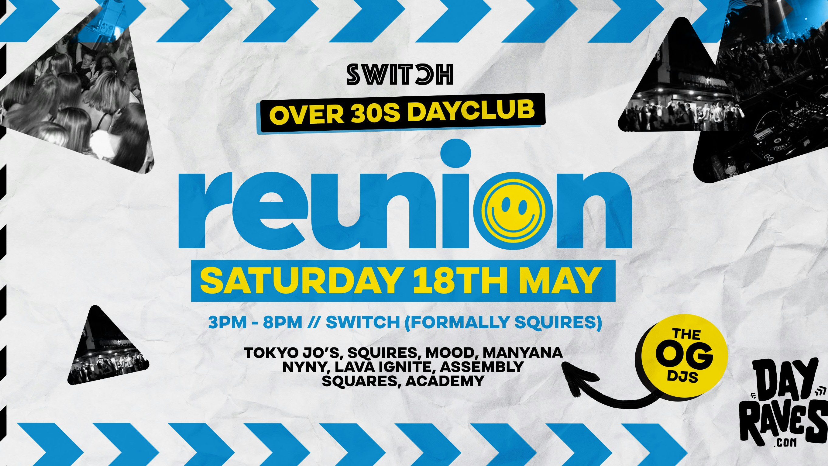 Reunion | Over 30s Dayclub | Preston Day Party – 18th May