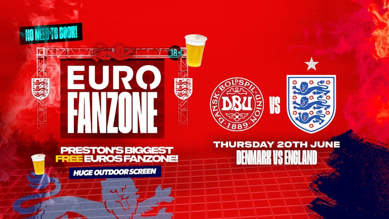 Preston's Free Euro Fanzone ⚽️ Denmark vs England