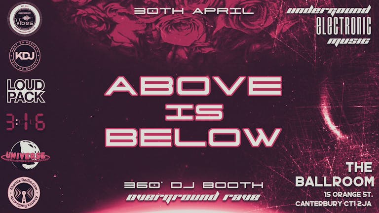 Universe Media X Canterbury Vibes presents: Above is Below (limited tickets)