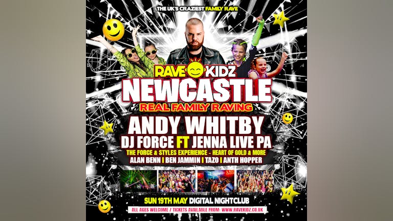 Rave Kidz Newcastle: Andy Whitby, DJ Force Ft Jenna Live PA