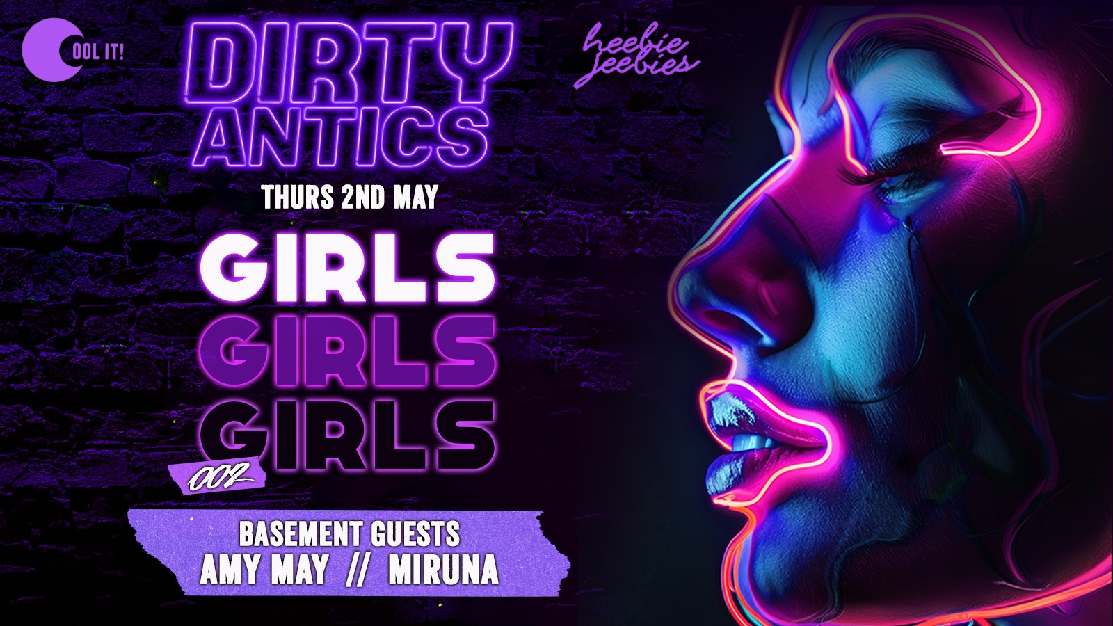 Dirty Antics Thursdays – GirlsGirlsGirls part2 – £2 DOUBLE VODKA & MIX