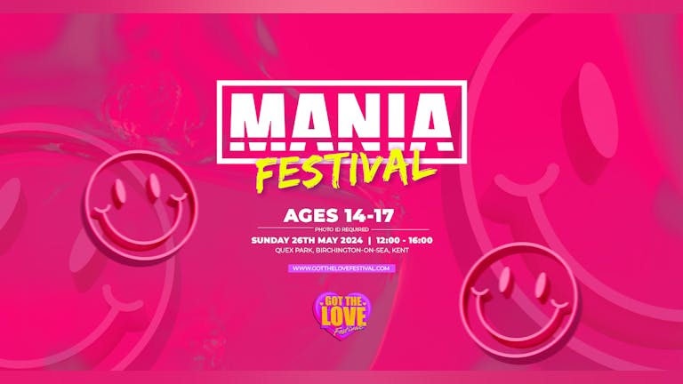 MANIA Festival  (14-17 years ONLY)
