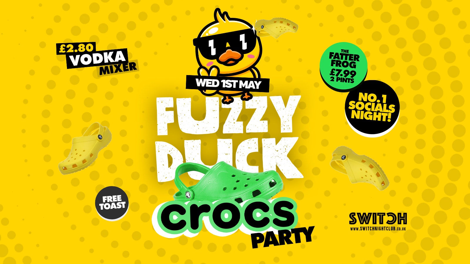 Fuzzy Duck CROCS PARTY | Official Student Social Wednesday