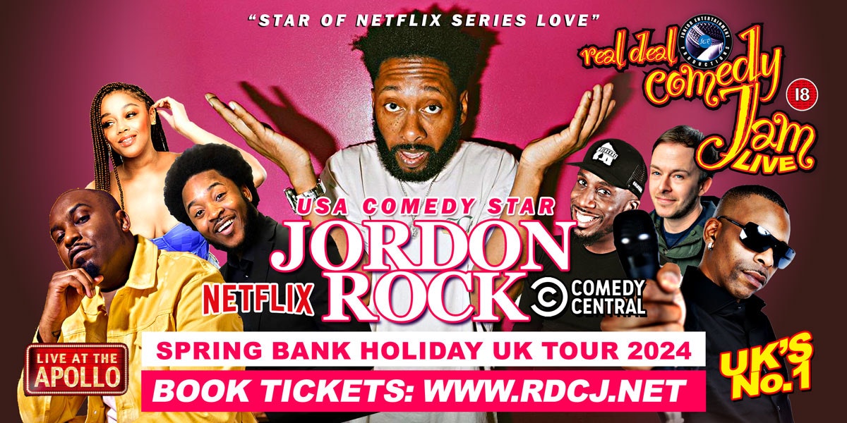 London Real Deal Comedy Jam Bank Holiday Special – starring Jordan Rock