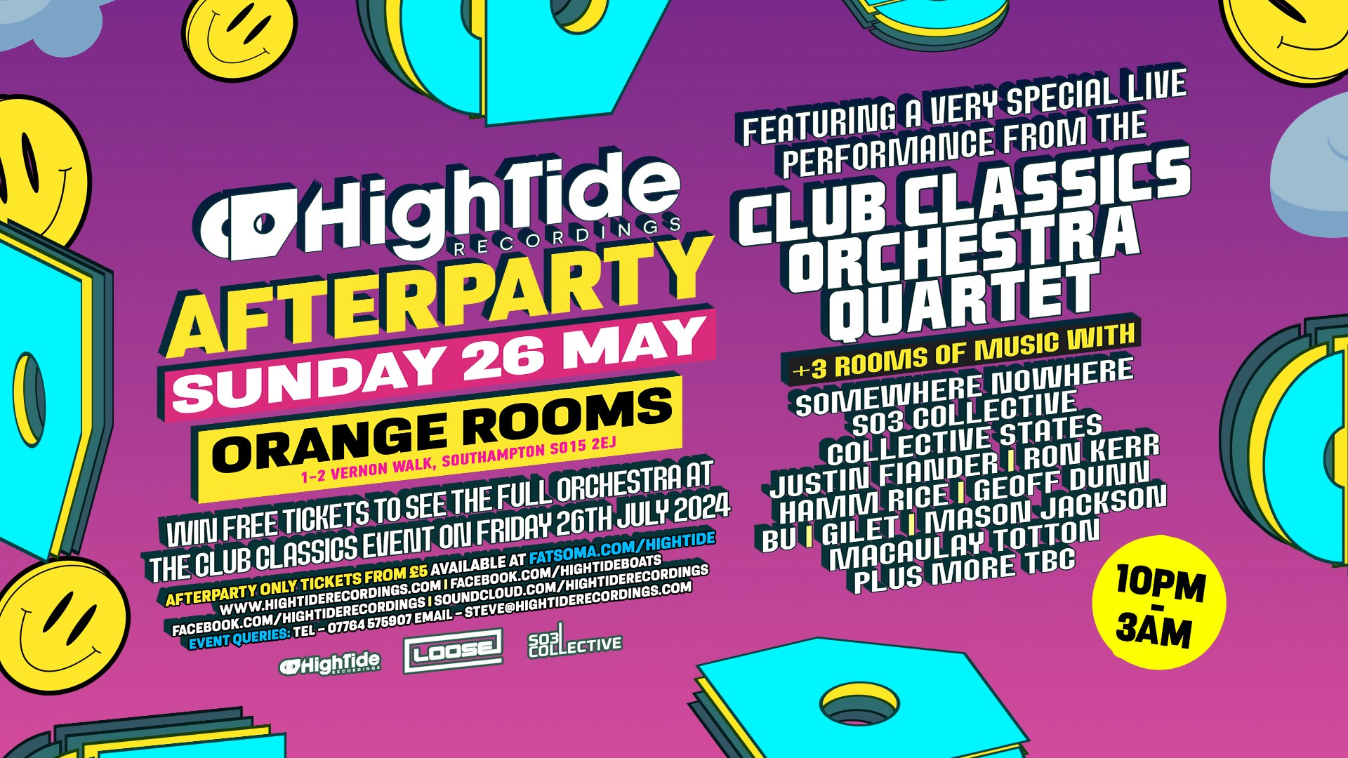 🚨High Tide Bank Holiday Sunday Takeover at Orange Rooms 🚨 – Open until 5AM 🥳