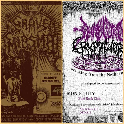 Grave Miasma, Salute, Cryptworm, Slimelord + support | CARDIFF | Combined Advance Tickets