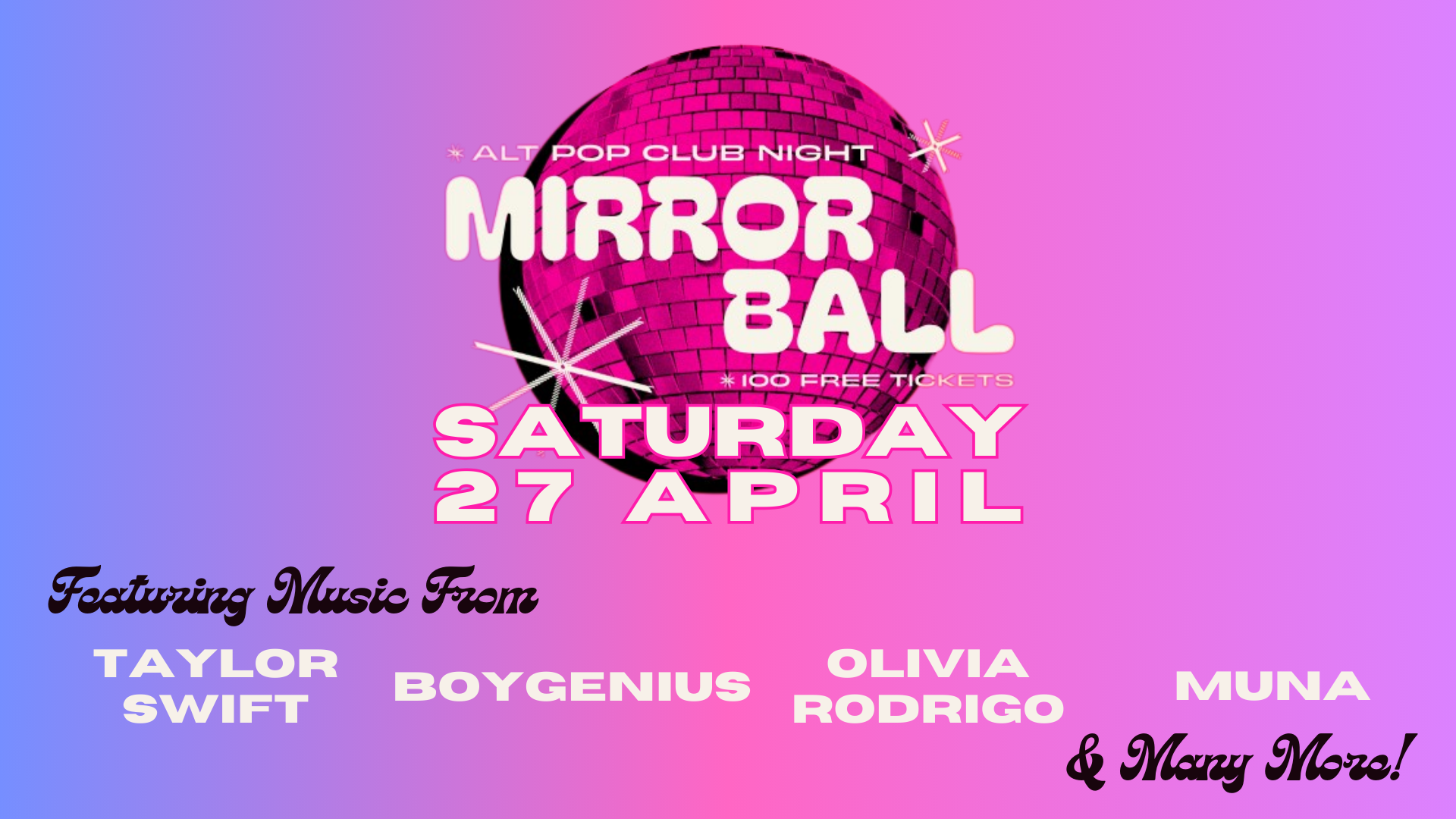 MIRRORBALL – Alt Pop Club Night 🪩