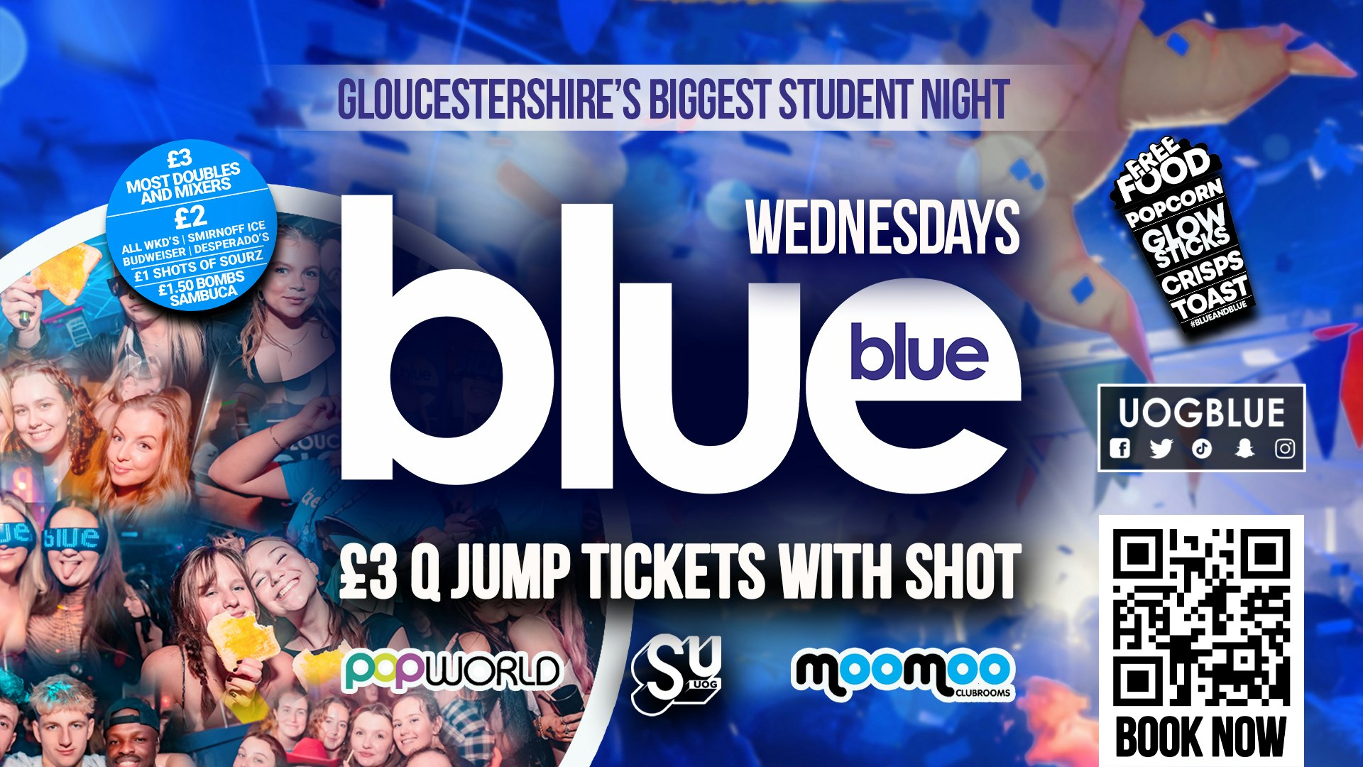 Blue and Blue – Gloucestershire’s Biggest Student Night 💙