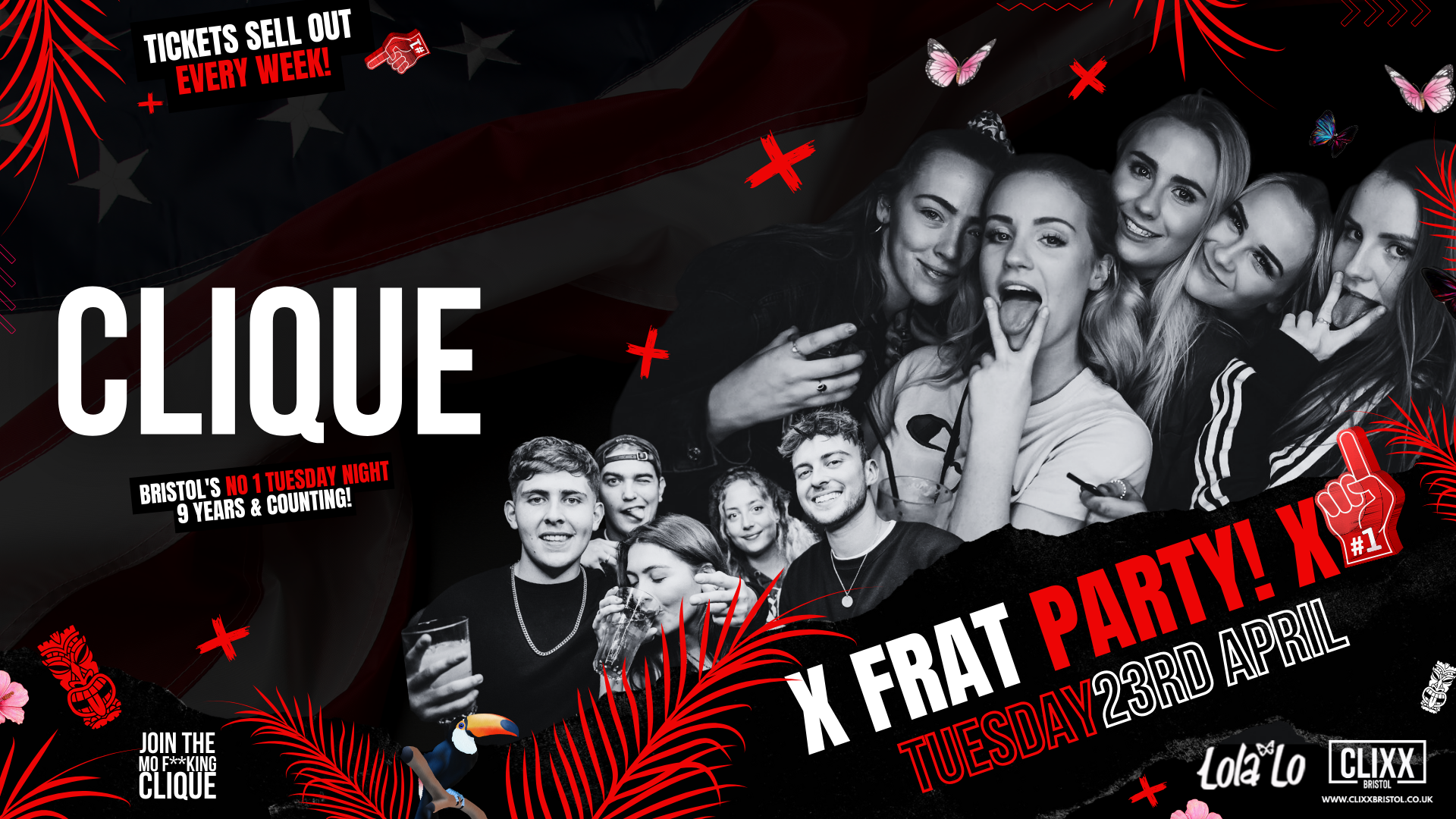 CLIQUE | X Frat Party X 🔥 Join The Mo F**king Clique
