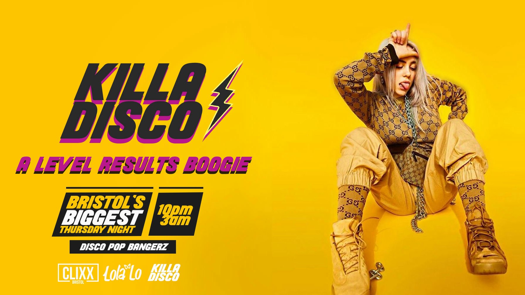 KILLA DISCO | A-Level Boogie – Killa Tunes + Killa Drinks / Free shot with every ticket