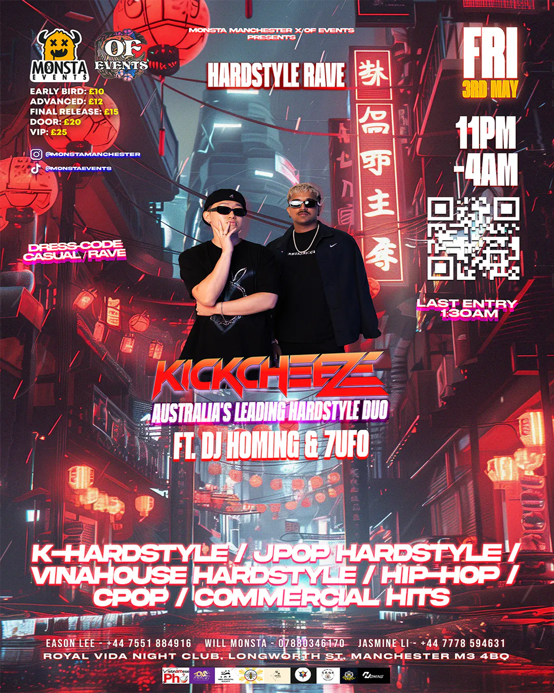 Monsta Manchester x OF Events Presents 'HARDSTYLE RAVE' KICKCHEEZE TOUR ...