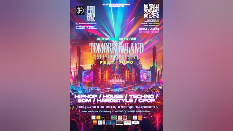 Elite Promotions Presents 'Tomorrowland 19th Anniversary' Featuring 7UFO