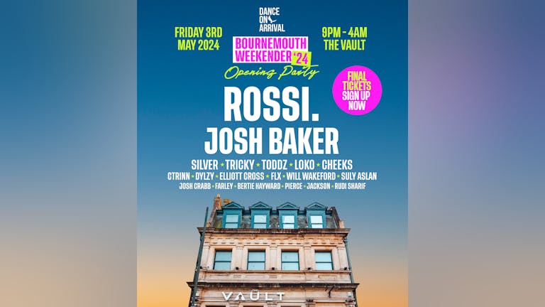 Josh Baker & Rossi at the vault bournemouth!