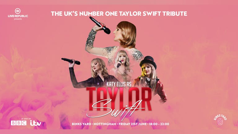 Katy Ellis as Taylor Swift | As seen on ITV and BBC