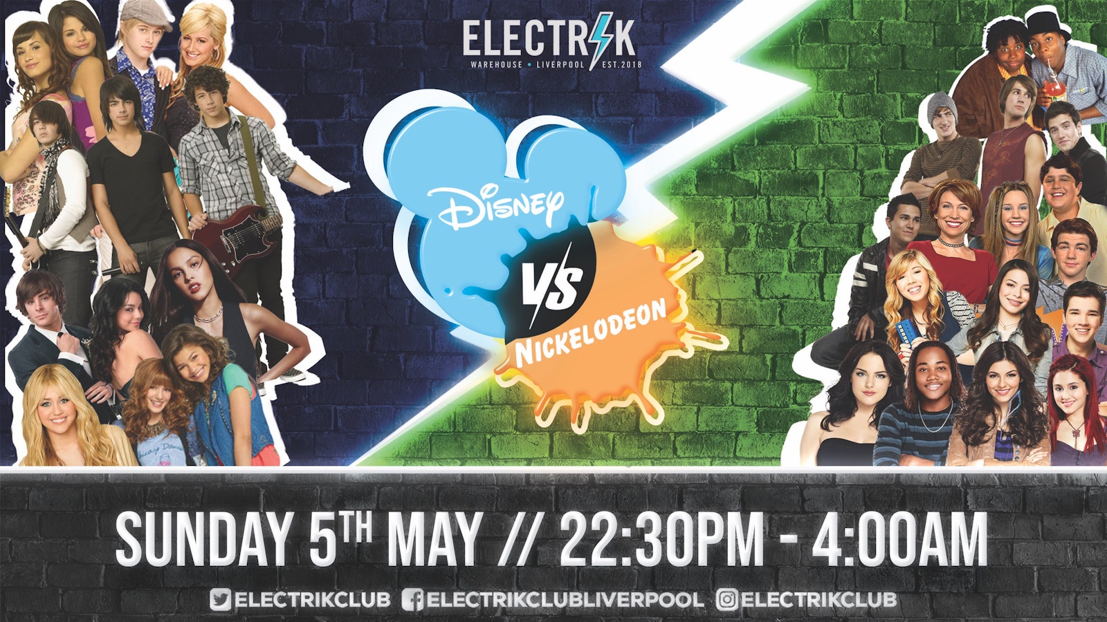 Disney VS Nickelodeon (LIMITED FREE TICKETS) – Sunday Bank Holiday 5th May