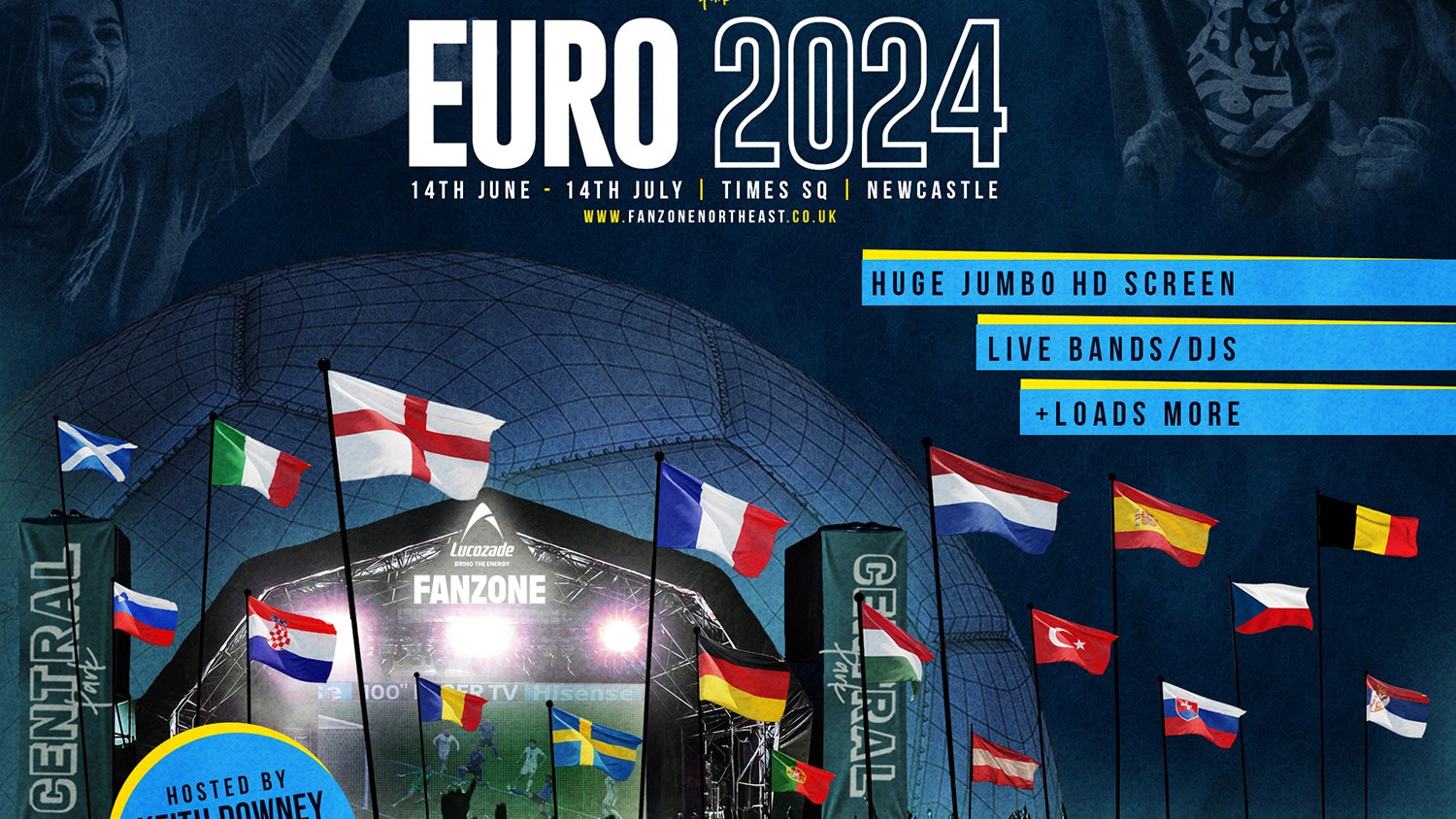 Scotland vs Germany – 8pm Kick Off – Lucozade Euro 2024 Fanzone Newcastle