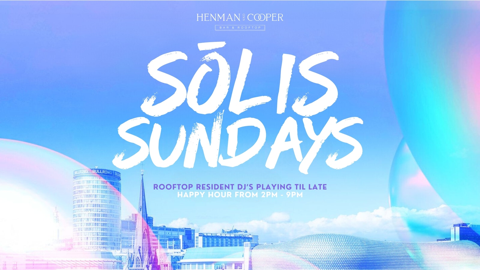 SŌLIS SUNDAYS @Henman & Cooper [FREE ENTRY]