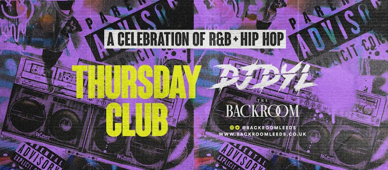 Thursdays @ The Backroom - RnB x HipHop | 09.05