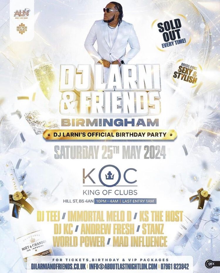 DJ LARNI & FRIENDS – Birmingham Birthday Party