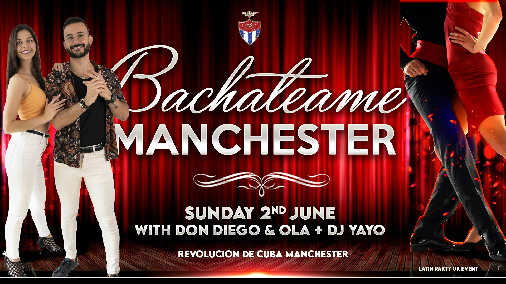 Bachateame Manchester – Sunday 2nd June | Revolucion De Cuba