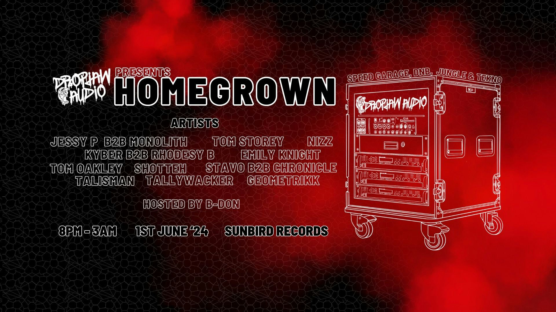 Dropjaw Audio: Homegrown | Saturday 1st June 2024 | Sunbird Records, Darwen