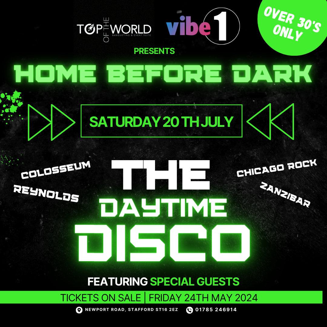 Over 30s Dayclub – Home before dark – Daytime disco