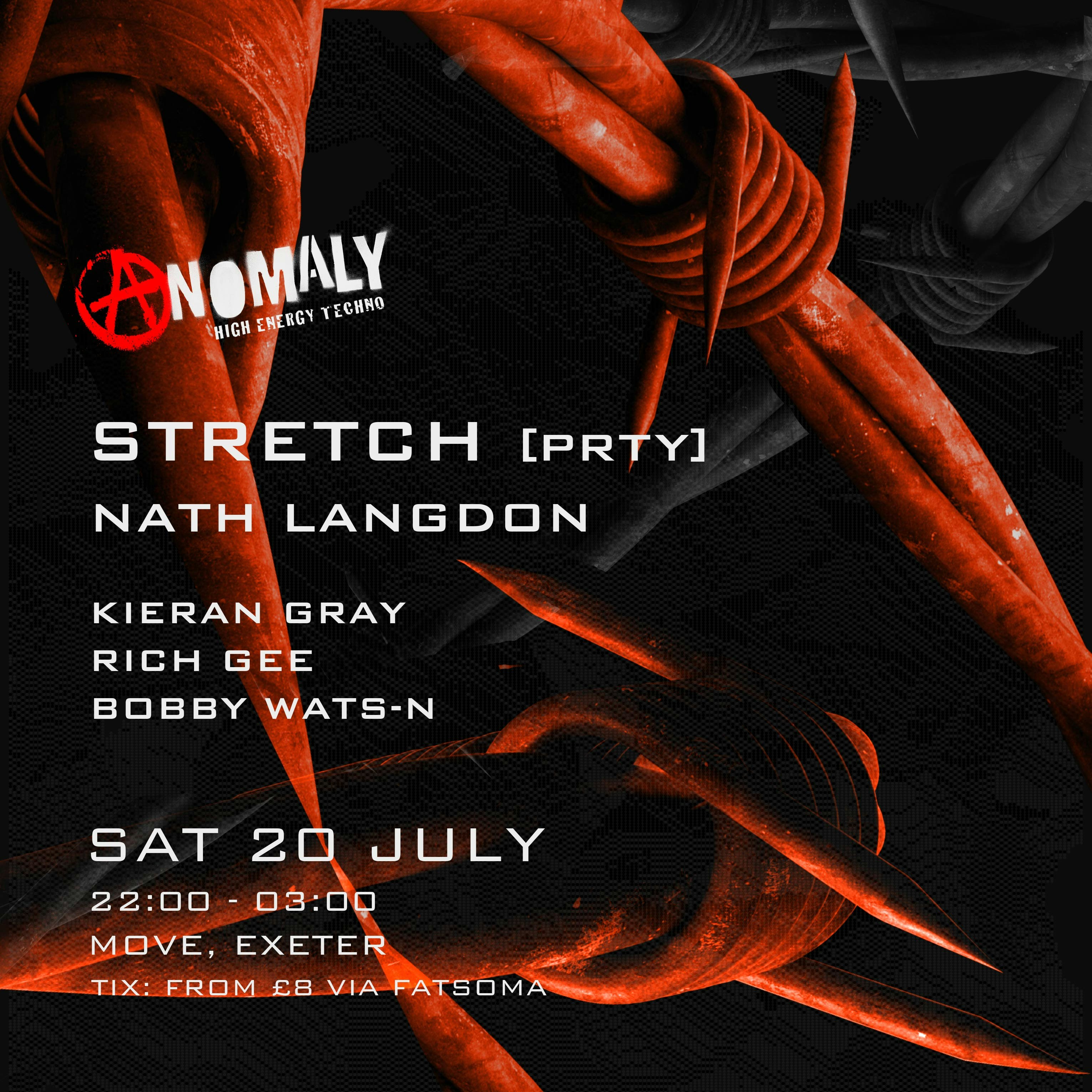 HIGH ENERGY TECHNO – STRETCH – NATH LANGDON – Sat 20 July – Move – Exeter Quay