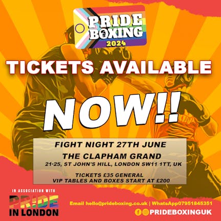 Pride Boxing 2024 - Tickets and tables 