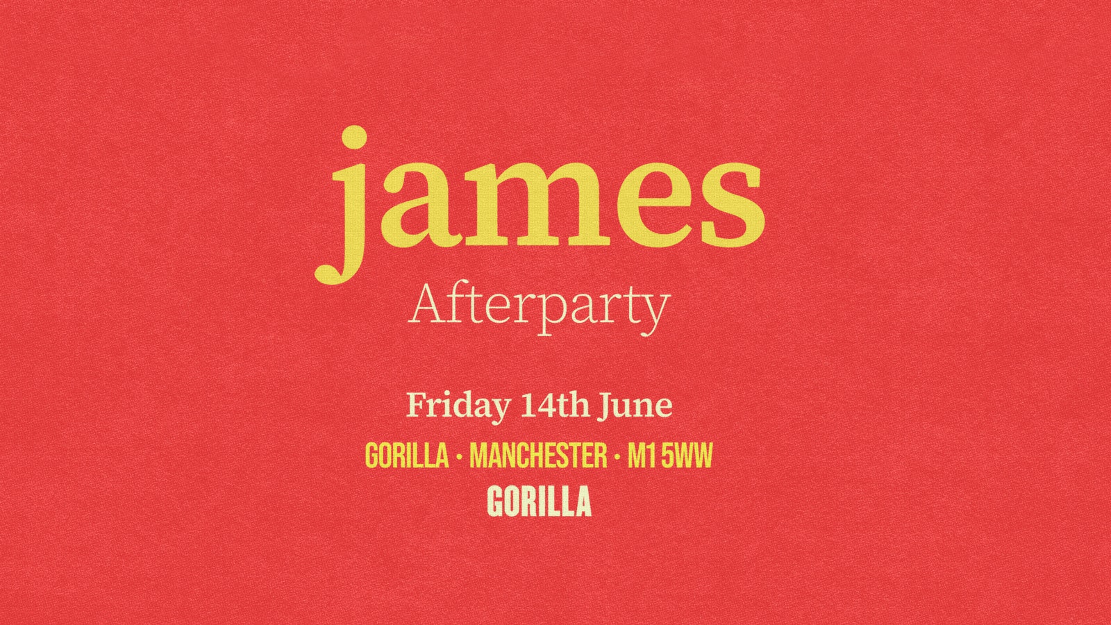 JAMES – Afterparty