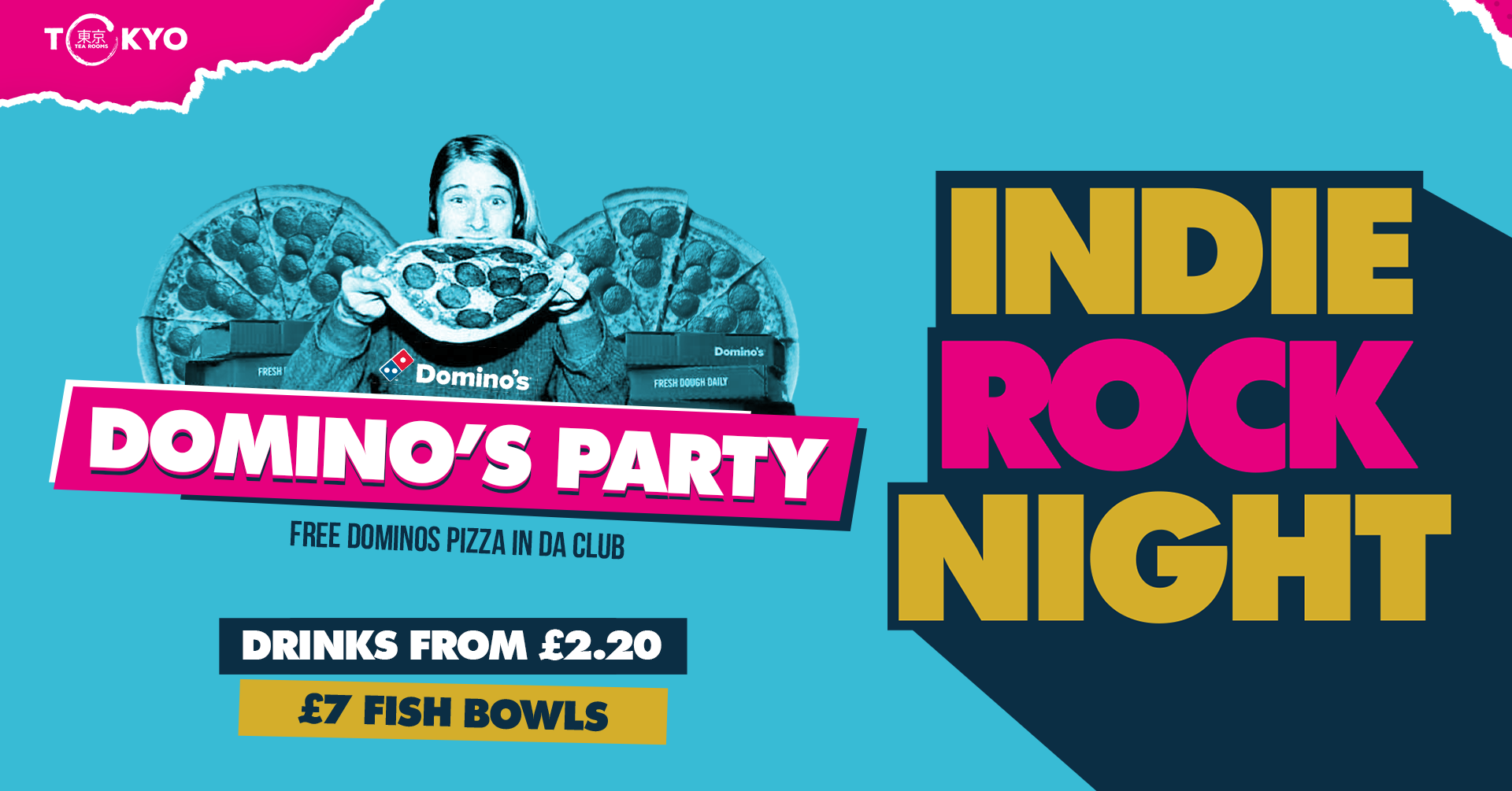 Indie Rock Night ∙ DOMINOS PIZZA PARTY *ONLY 10 £5 TICKETS LEFT*