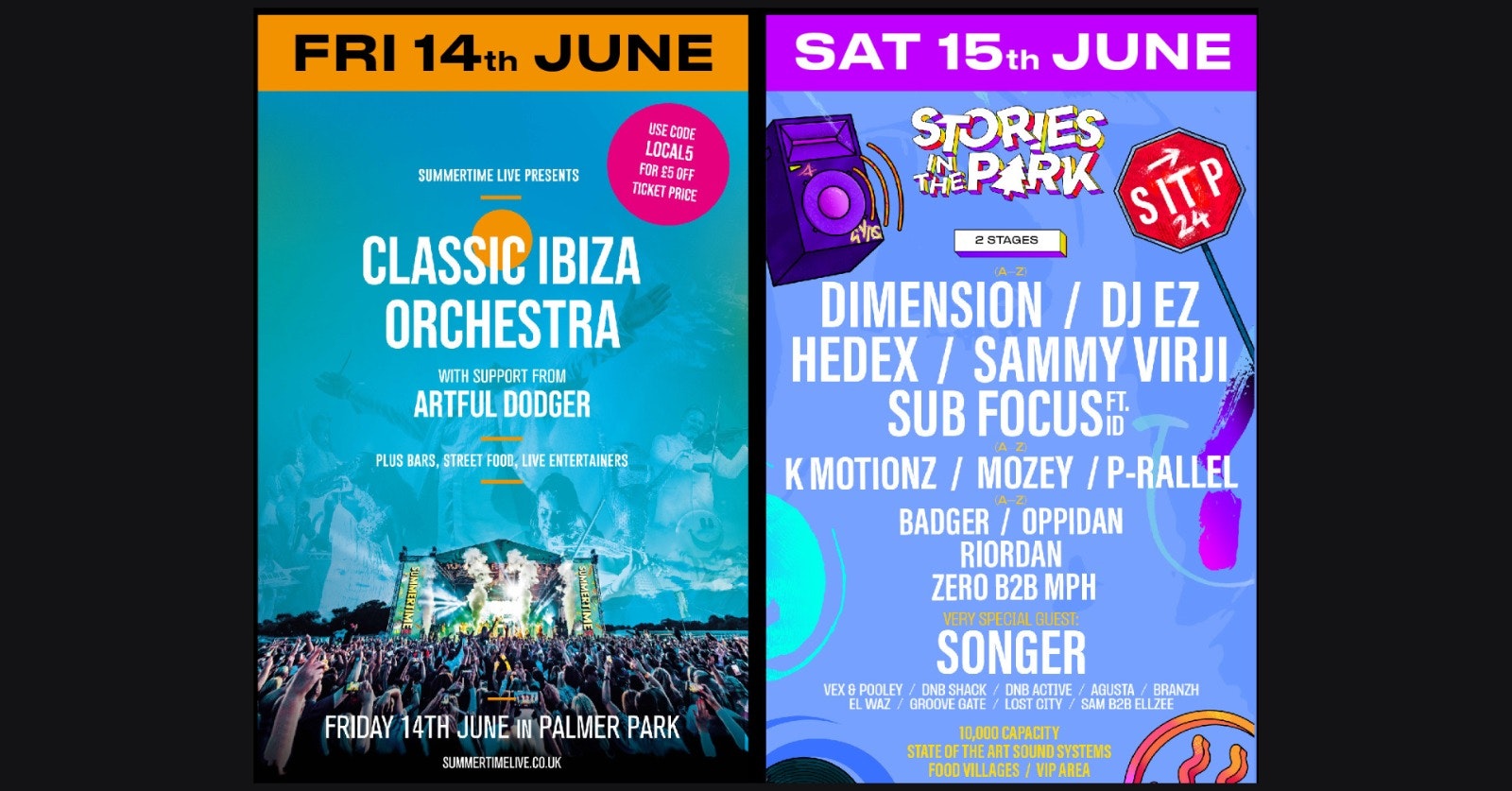 Friday 14th Ibiza Classic Orchestra // Saturday 15th Stories In The Park