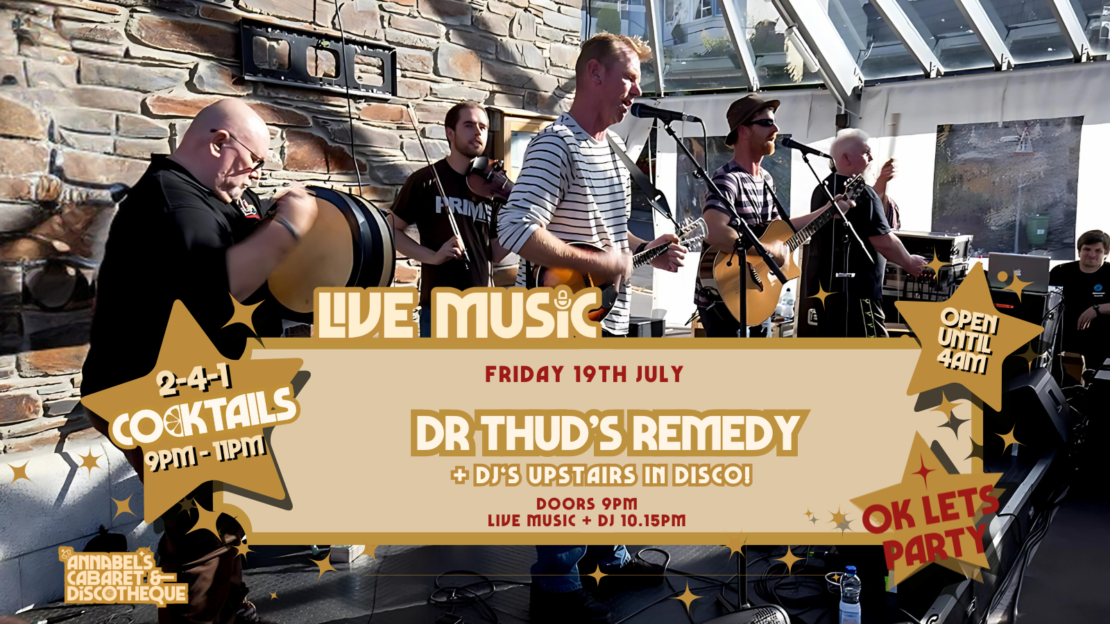 Live Music:  DR THUD’S REMEDY // Annabel’s Cabaret & Discotheque