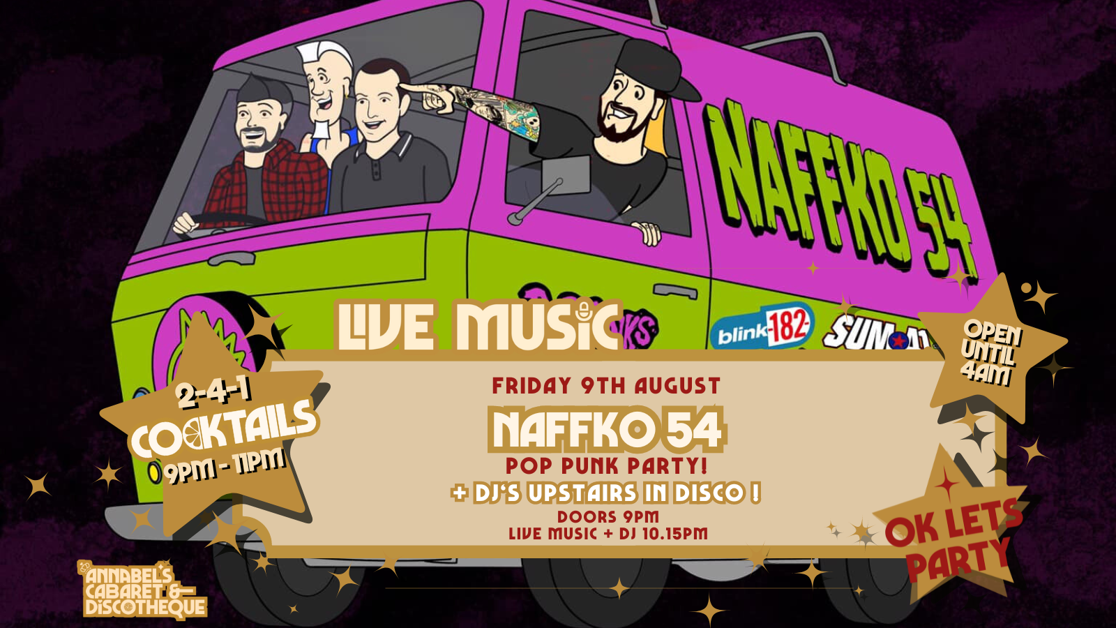 Live Music: NAFFKO 54 // Annabel’s Cabaret & Discotheque