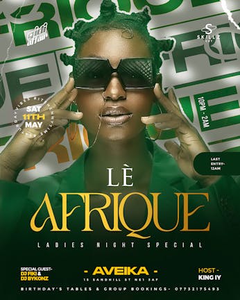 Lé Àfrique - Ladies Night Special - Saturday 11th May