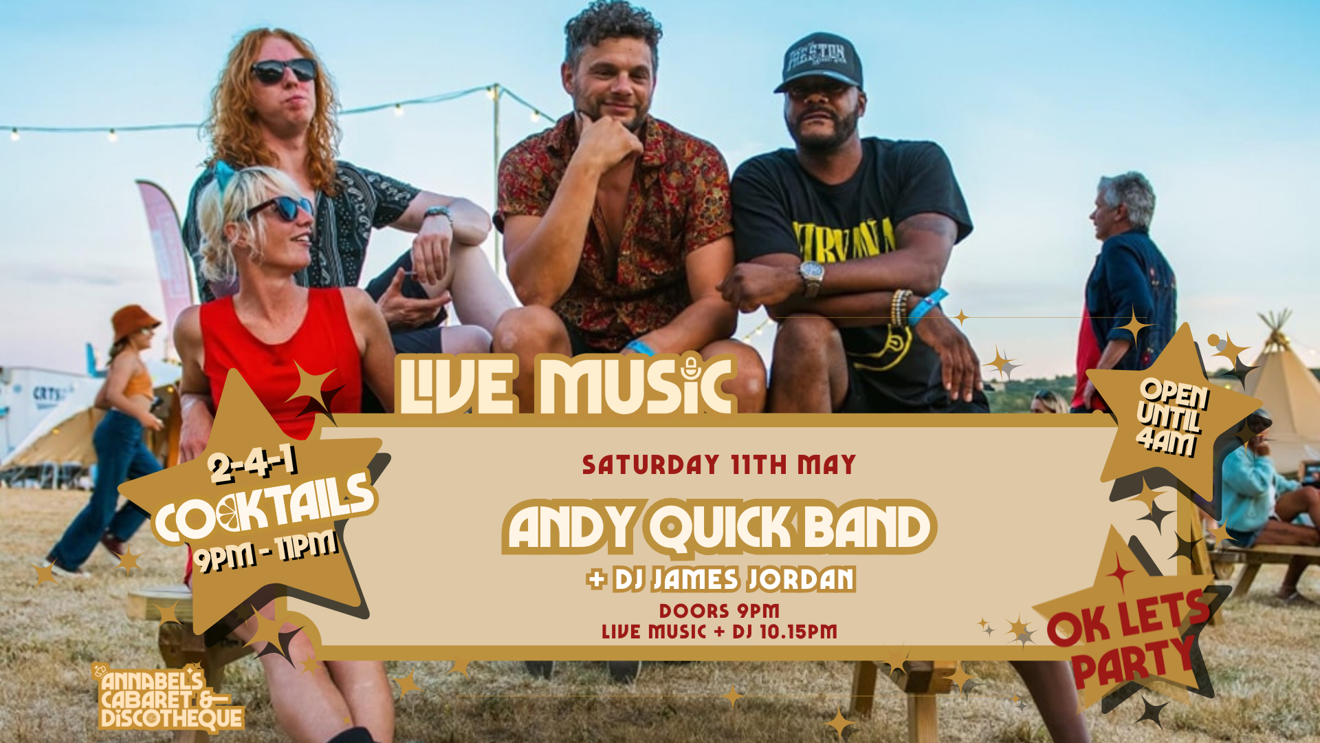 Live Music: ANDY QUICK BAND // Annabel’s Cabaret & Discotheque