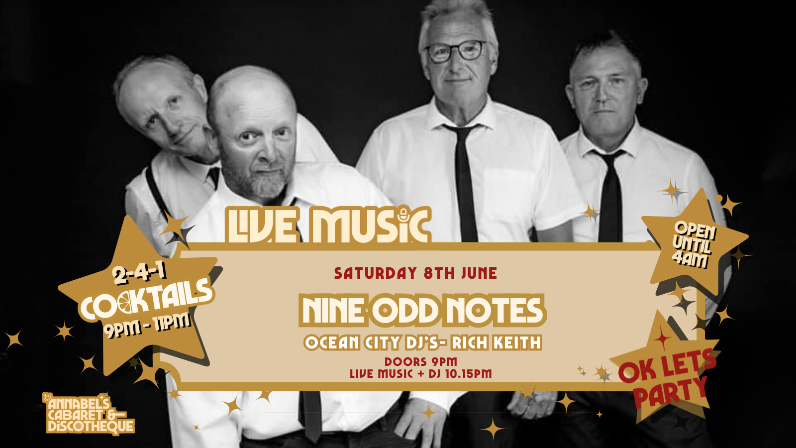 Live Music: NINE ODD NOTES // Annabel’s Cabaret & Discotheque