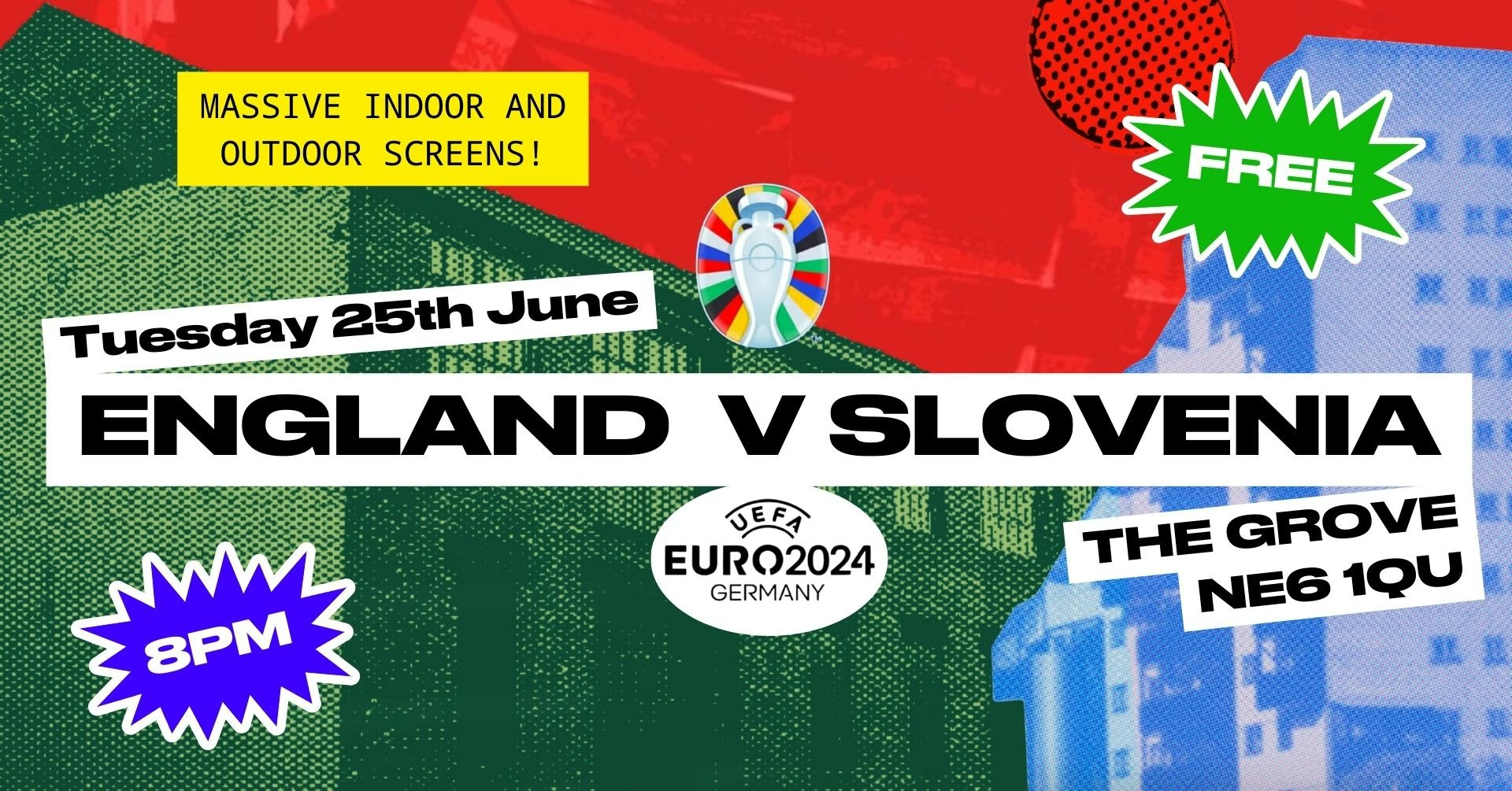 EUROS | ENGLAND V SLOVENIA | FREE ENTRY